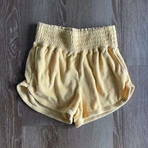 Abercrombie high rise terry cloth shorts